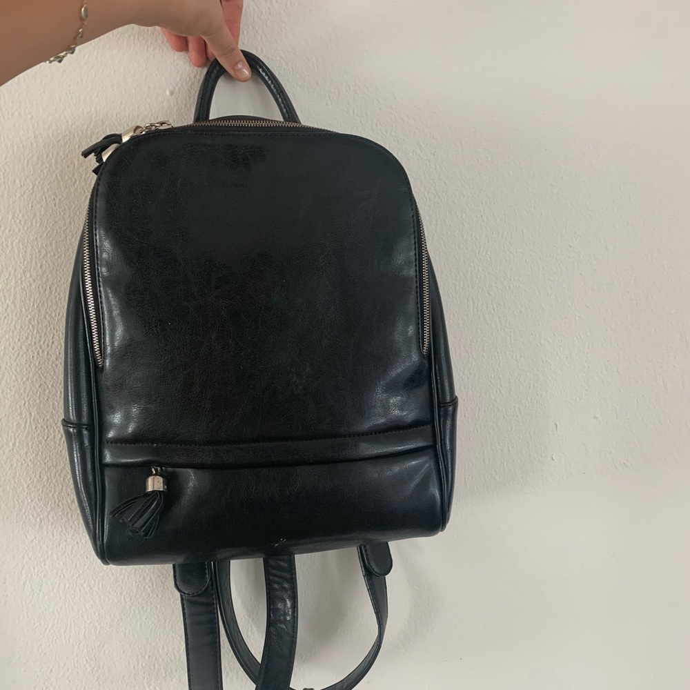 Leather backpack